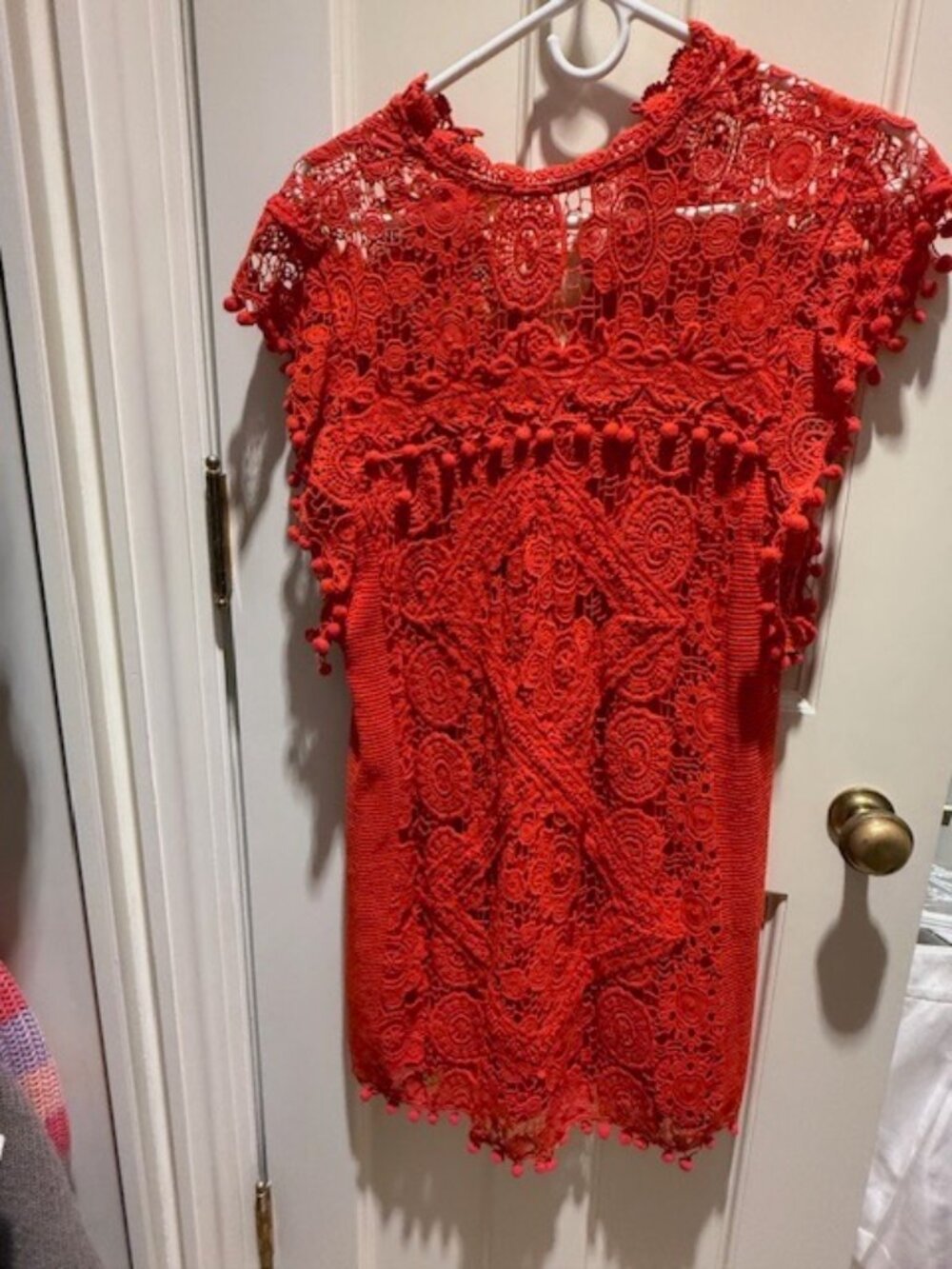 Tularosa Red Crochet Dress